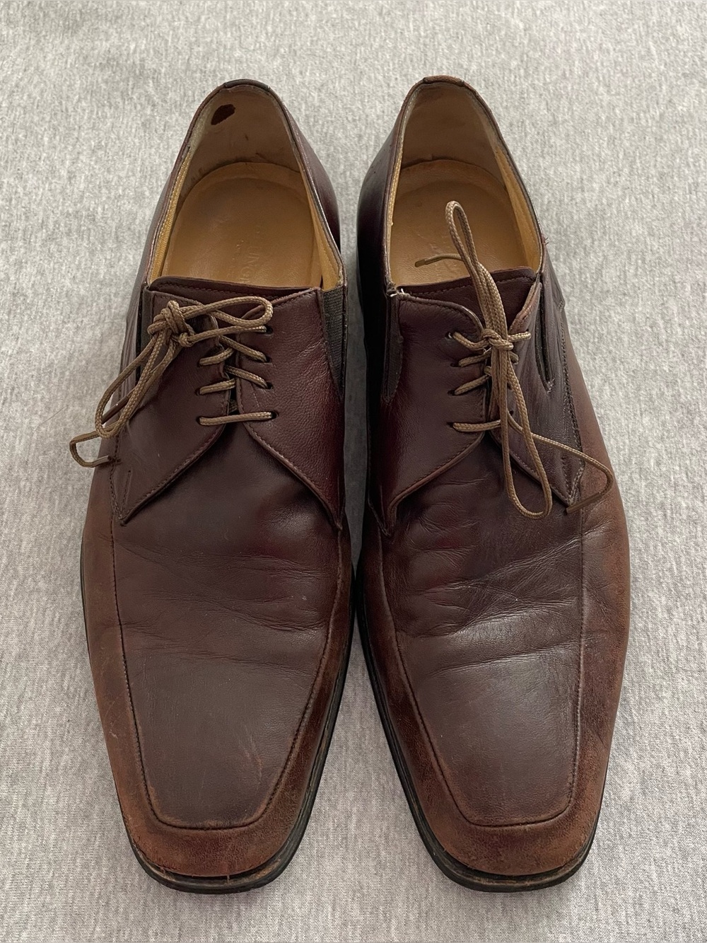 Bruno Magli Men's Size 10M Brown Leather Lace-Up Oxford Dress Shoes
